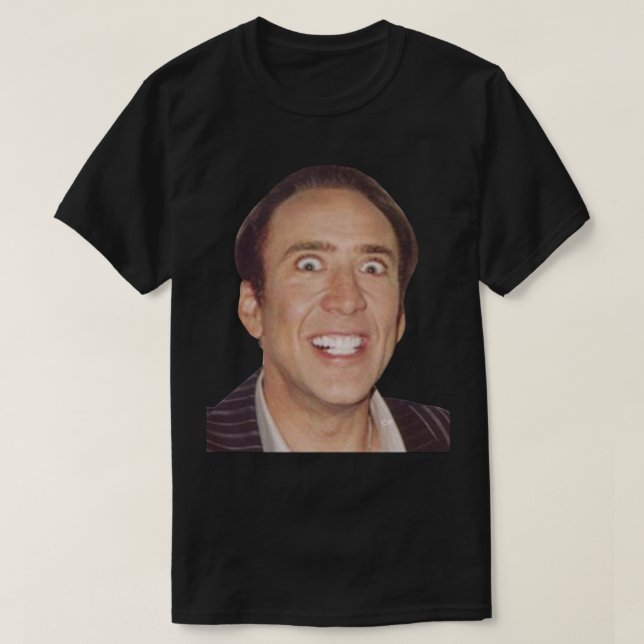 Nicolas Cage Meme T-Shirt (Design vorne)