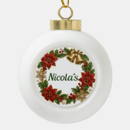 Nicolás Christmas Name Ceramic Ornament