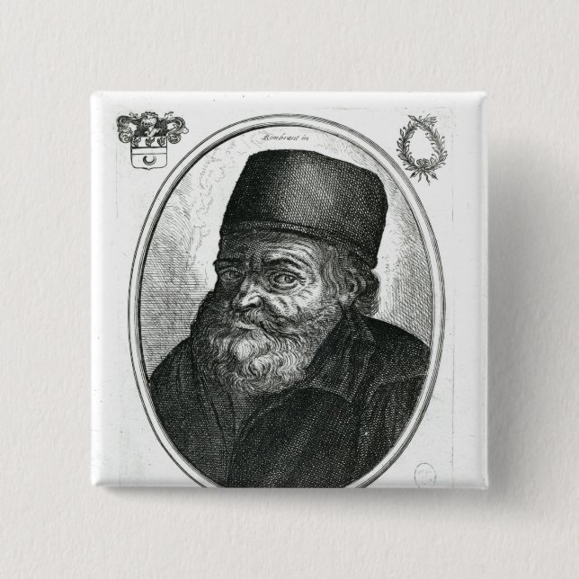 Nicolas Flamel graviert von Balthazar Moncornet Button (Vorderseite)