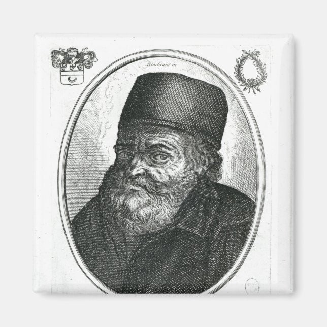 Nicolas Flamel graviert von Balthazar Moncornet Magnet (Vorne)