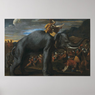 Nicolas Poussin - Hannibal überquert die Alpen Poster