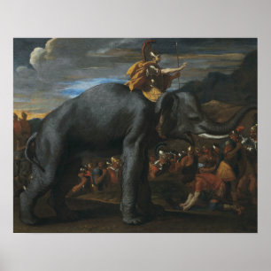 Nicolas Poussin - Hannibal überquert die Alpen Poster