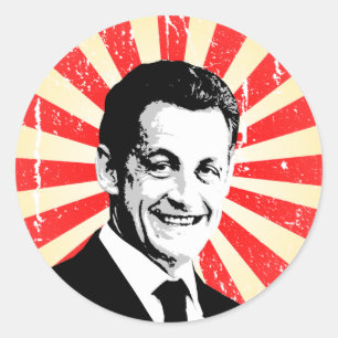 Nicolas Sarkozy Runder Aufkleber