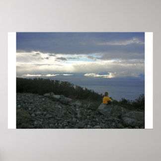 Nicolas über den Bluff Poster