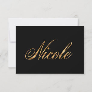 Nicole gold Design Lettering Karte