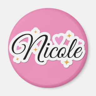 Nicole Name niedlich Design Magnet