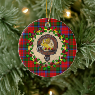 Nicolson Abzeichen & Tartan Personalisierte Weihna Keramik Ornament