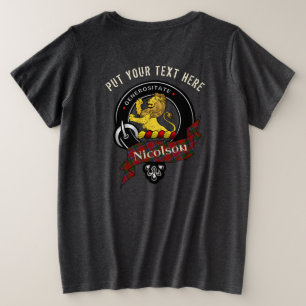 Nicolson Clan Abzeichen Personalisiert Women's Große Größe T-Shirt