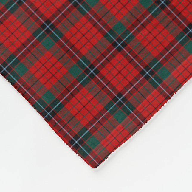 Nicolson Clan Red, Black and Green Tartan Fleecedecke (Ecke)