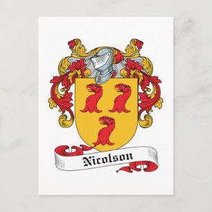 Nicolson Familienwappen Postkarte