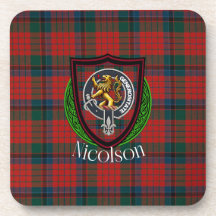 Nicolson Schottischer Clan Tartan & Wappen