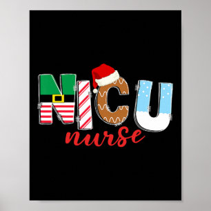 Nicu Christmas Nicu Nurse Xmas Party Nicu Nursing Poster