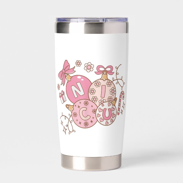 NICU Cutie Christmas – Festive Ornament Design  Thermobecher (Vorderseite)