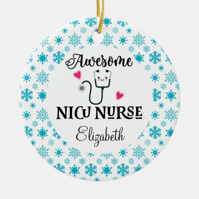 NICU-Geschenk für Krankenpflege Keramik Ornament (Vorne)