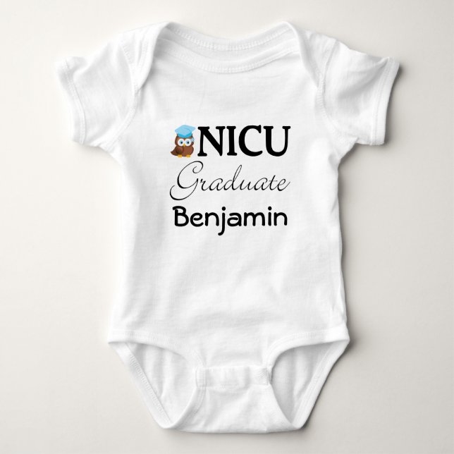 NICU Graduate Personalisiert Baby T - Shirt (Vorderseite)