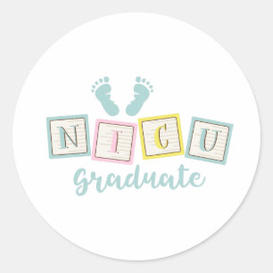 NICU Graduate Runder Aufkleber