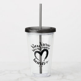 NICU Größte Herz Akryllische Tumbler Acryltrinkbecher