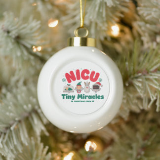 NICU Kleine Wunder Weihnachts-Team Krankenschweste Keramik Kugel-Ornament