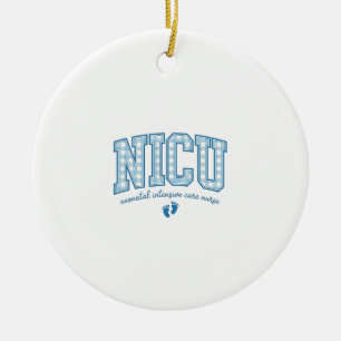 NICU-Krankenpfleger-Babifüße-Karree-Buchstaben-Sch Keramik Ornament