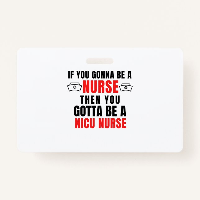 NICU-Krankenschwester Ausweis (Vorderseite)