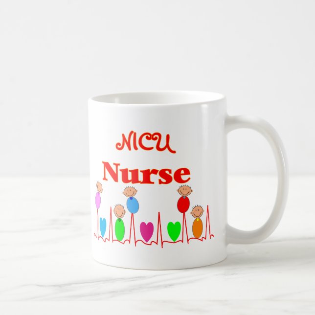 NICU Krankenschwester--Entzückende Baby-Grafiken Tasse (Rechts)