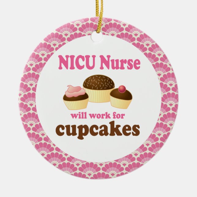 NICU Krankenschwester-Geschenk-Verzierung Keramikornament (Vorne)