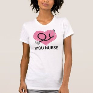 Nicu Krankenschwester-Herz-Stethoskop T-Shirt