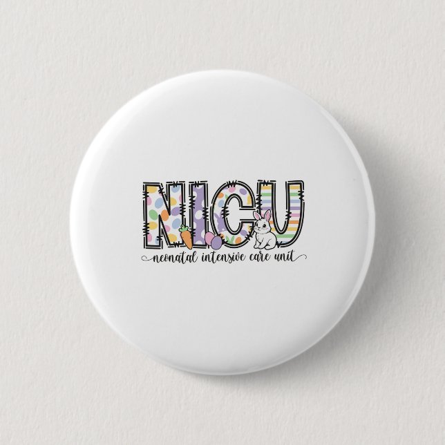 Nicu-Krankenschwester Ostern Frühling Neonatologis Button (Vorderseite)