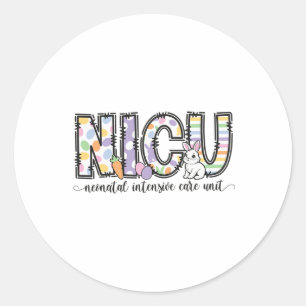 Nicu-Krankenschwester Ostern Frühling Neonatologis Runder Aufkleber
