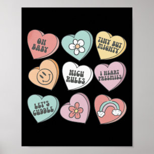 Nicu-Krankenschwester Valentinstag Herz Süßigkeite Poster
