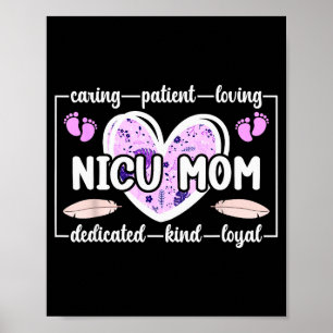 Nicu-Mama eines Nicu-Kriegerherzens Micro-Frühen B Poster