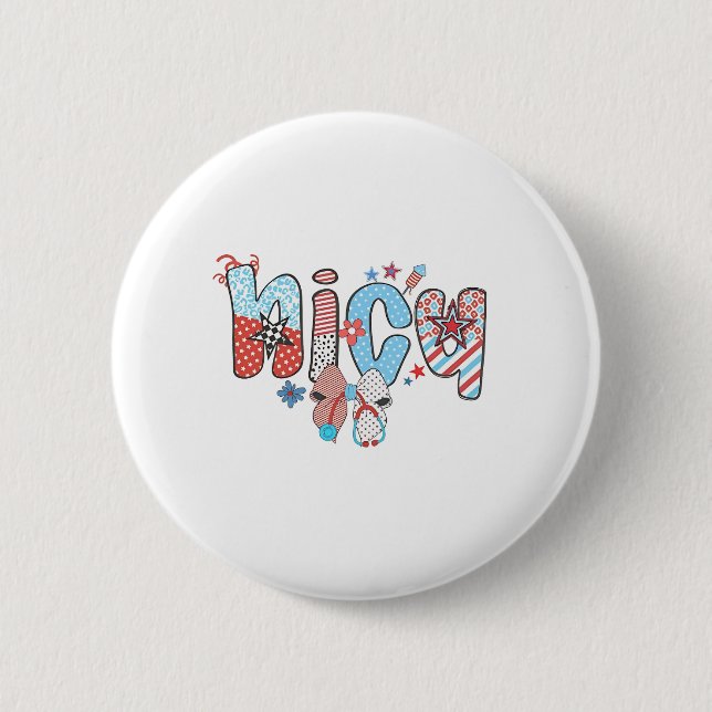 NICU Nurse 4. Juli American Nurse Button (Vorderseite)