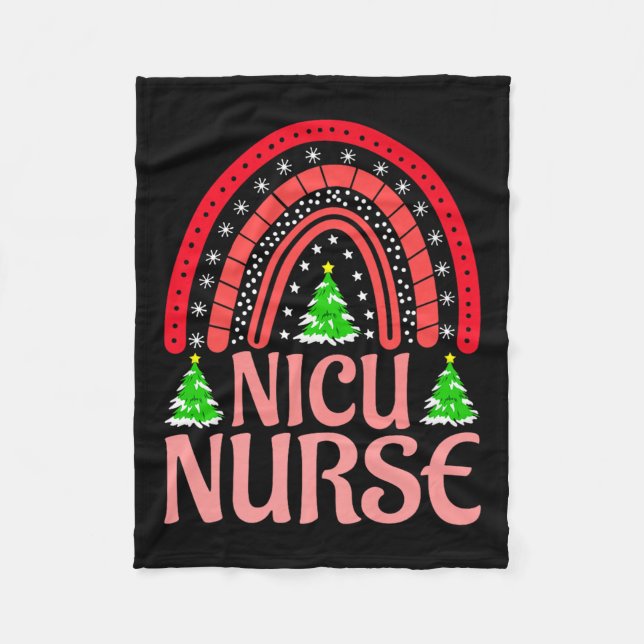Nicu Nurse Christmas Crew Nurselife Nursing Xmas P Fleecedecke (Vorderseite)