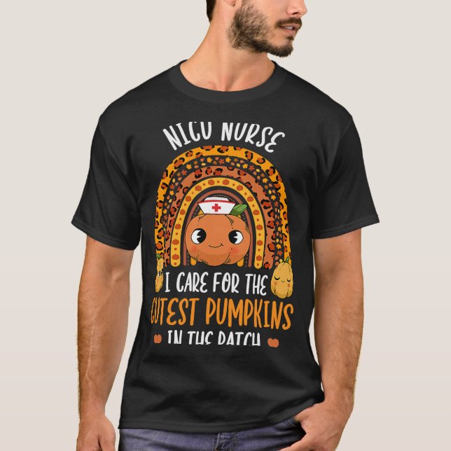 NICU Nurse Cutest Pumpkins In The Patch Rainbow Ha T-Shirt (Vorderseite)