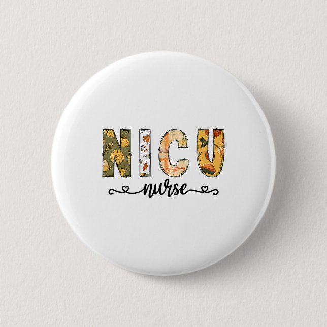Nicu Nurse Fall Halloween für Frauen Männer Button (Vorderseite)