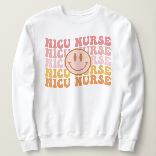 NICU Nurse Geschenk neonatale Intensivstation Kran Sweatshirt (Design vorne)