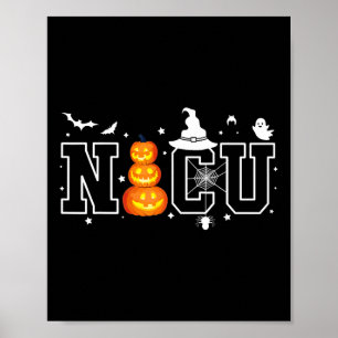 Nicu Nurse Halloween Hospital Party Fun Pflege St. Poster