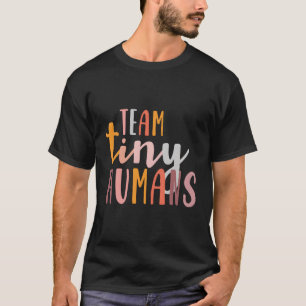 Nicu Nurse Icu Neonatal Boho Colorful Team Tiny Hu T-Shirt