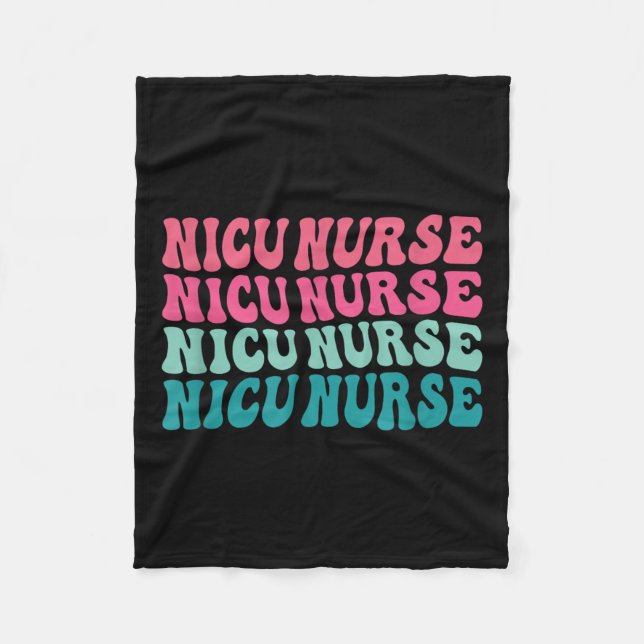 Nicu Nurse Neonatal Intensive Care Unit Nurse Day Fleecedecke (Vorderseite)