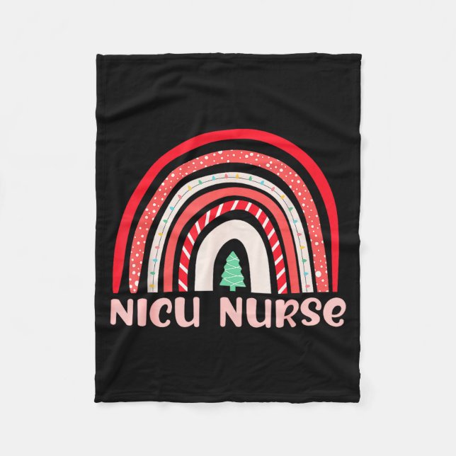 Nicu Nurse Neonatal Tiny Crew Christmas Holiday Nu Fleecedecke (Vorderseite)