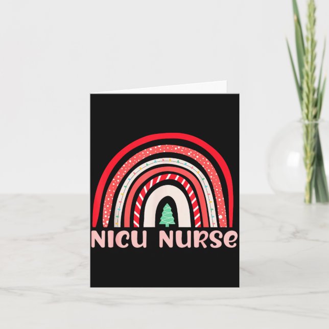 Nicu Nurse Neonatal Tiny Crew Christmas Holiday Nu Karte (Vorderseite)