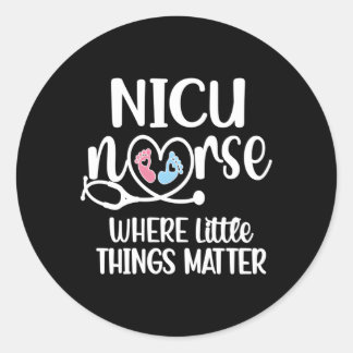 Nicu Nurse Neonatale Intensivstation Pflege Runder Aufkleber