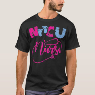 NICU Nurse Newborn Baby Nurse Pink und Blue Graphi T-Shirt