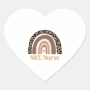 NICU Nurse - Niedliche neonatale Krankenschwester Herz-Aufkleber