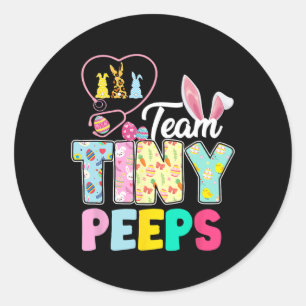 Nicu Nurse Osterteam Tiny Humans Bunnies Stethos Runder Aufkleber