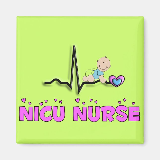 NICU Nurse QRS Design Magnet (Vorne)