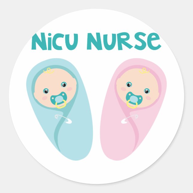 NICU Nurse Runder Aufkleber (Vorderseite)