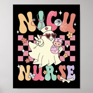 Nicu Nurse Spooky Ghost Halloween Niedliche Kranke Poster