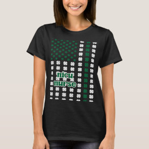 NICU Nurse St Patrick's Day US Flag NICU Nursing S T-Shirt
