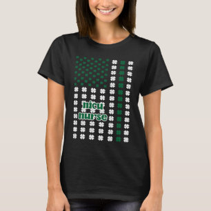 NICU Nurse St Patrick's Day US Flag NICU Nursing S T-Shirt